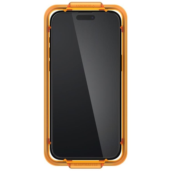 [2-Pack] Spigen iPhone 15 Härdat Glas Skärmskydd - Svart Svart