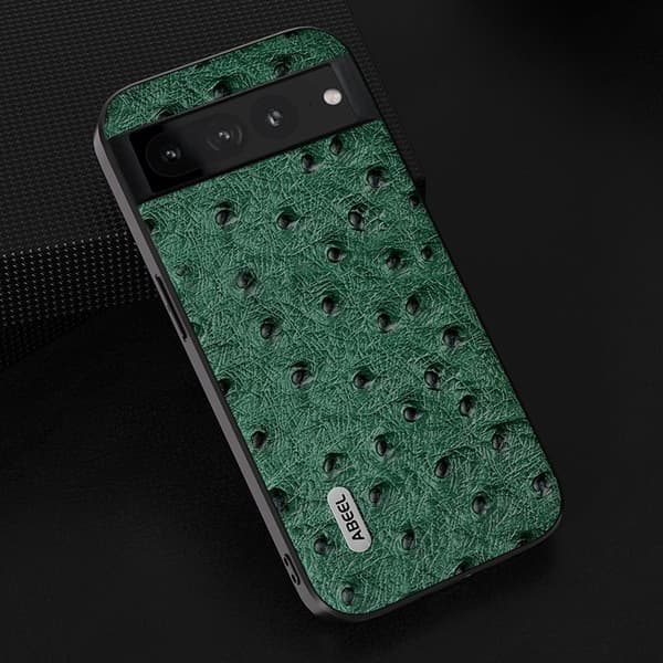 ABEEL Mobilskal till Google Pixel 8 Pro Shockproof Grön Äkta Läder