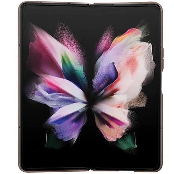 Guess Galaxy Z Fold 5 Mobilskal Læder 4G Diamond Triangle - Brun Brun