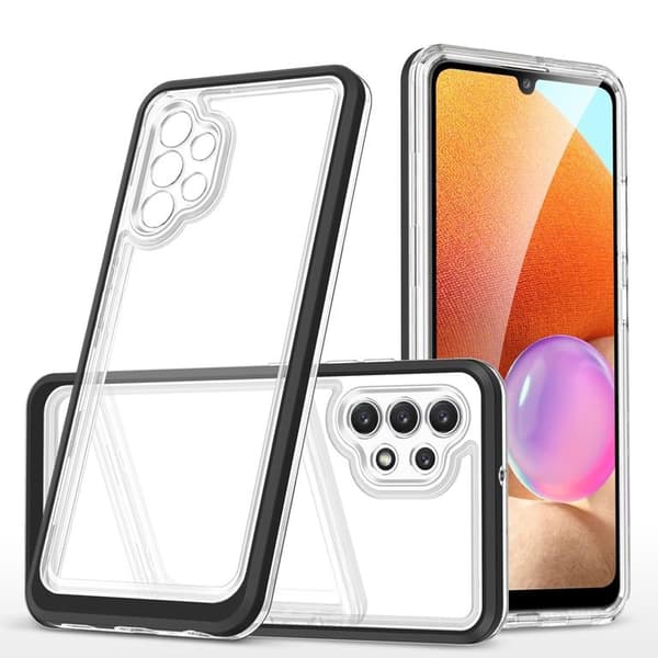 Galaxy A32 5G Kuori Clear 3in1 - Musta Black