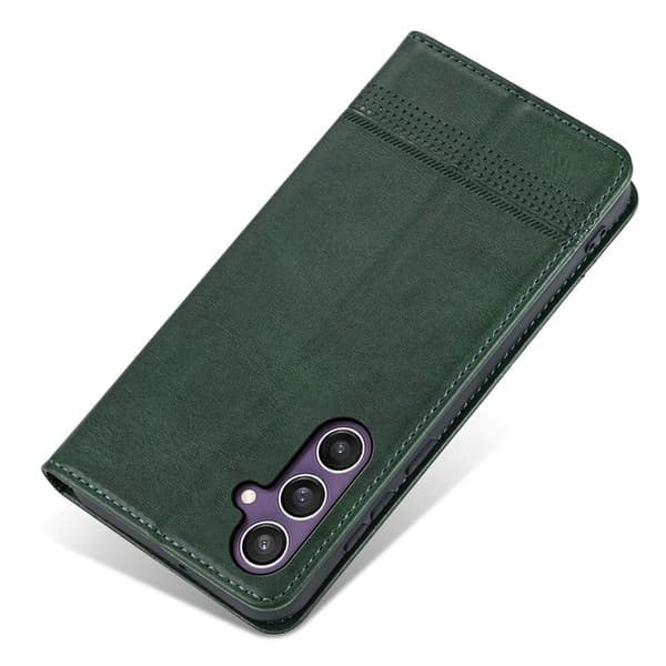 AZNS Samsung Galaxy S24 FE Plånboksfodral Konstläder - Grön
