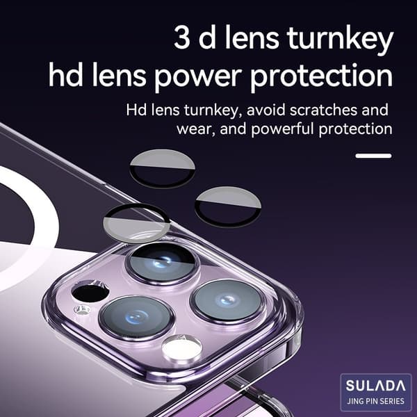 SULADA Mobilskal till iPhone 15 Pro Max TPU+PC MagSafe Svart