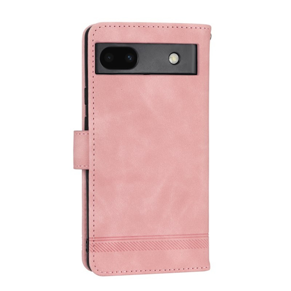 DIERFENG DF-03 Plånboksfodral för Google Pixel 6a - Konstläder - Rosa