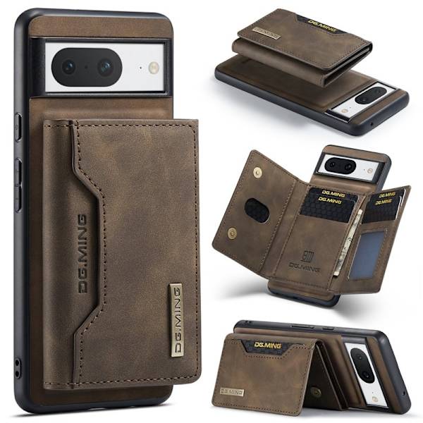 DG.MING M2 Series Google Pixel 8 Plånboksfodral Konstläder Brun
