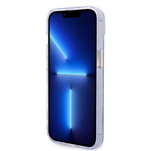 GUESS iPhone 14 Skal MagSafe Guld Outline Translucent - Lilla Lila