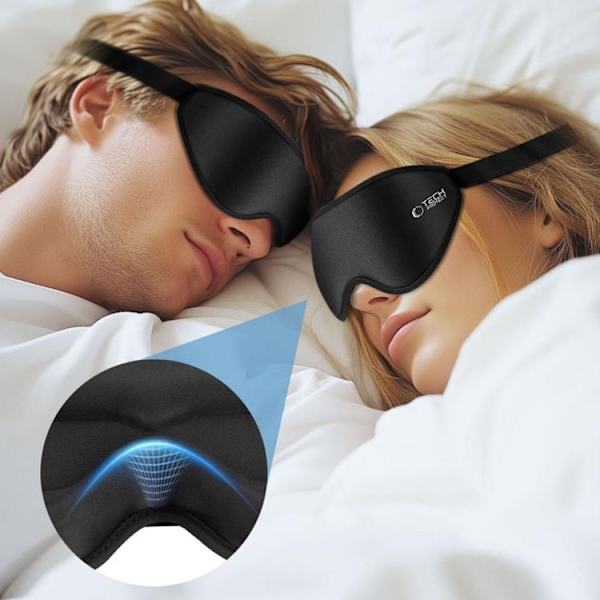 Tech-Protect Eyeshade Sovmask - Matte Svart Svart