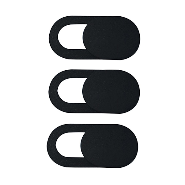 Spyslide Kameralinsskydd - säkra din webkamera - 3 Pack - Svart Svart