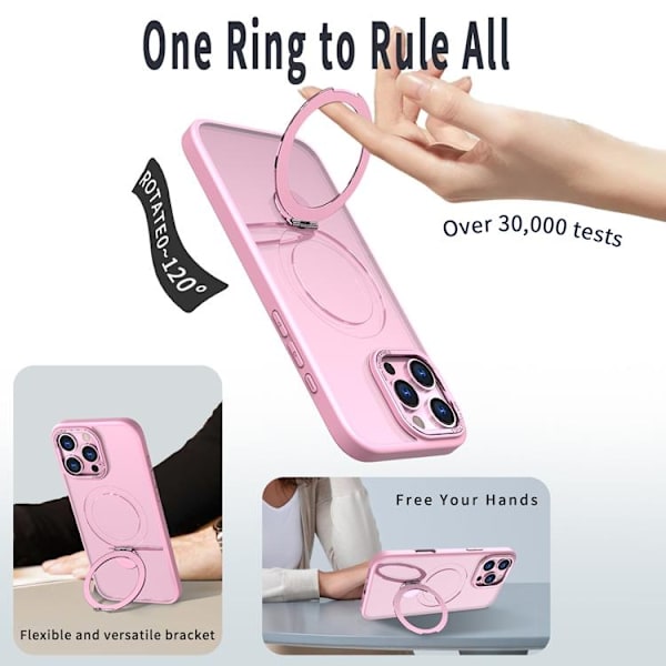 Mobilskal till iPhone 13 Pro Max MagSafe Rotating Kickstand Rosa