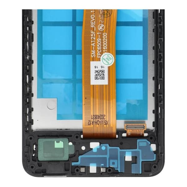 Galaxy A12 Skärm med LCD-display A125 OEM Ram med Komponenter Svart