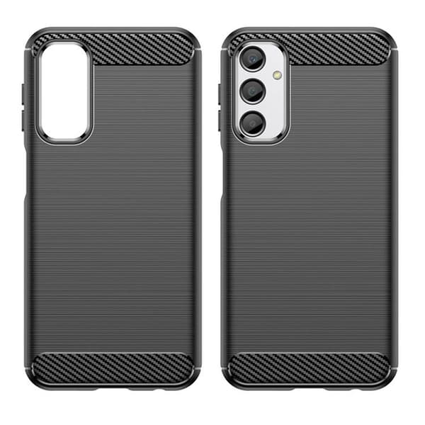 Telefontaske til Galaxy M54 Carbon Flexible - Sort Black