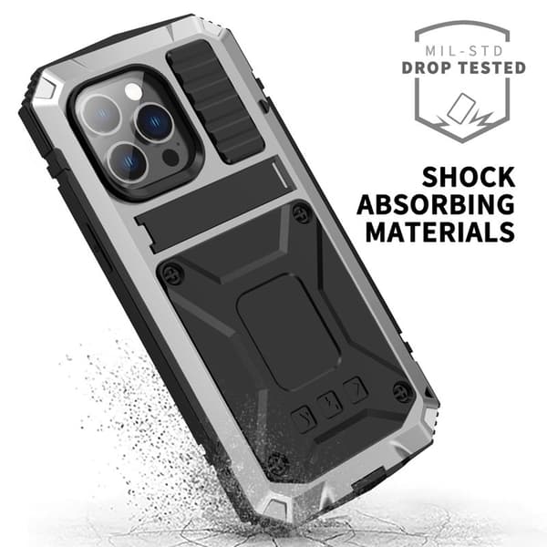 R-JUST Mobilskal till iPhone 14 Pro Shockproof Hybrid Silver 6.1"