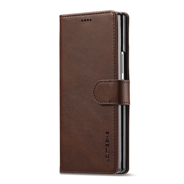 LC.IMEEKE Samsung Galaxy Z Fold7 Plånboksfodral Konstläder - Brun