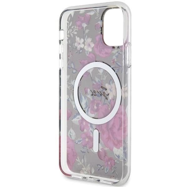 Guess Mobilskal till iPhone 11/XR Magsafe Flower - Grön/Khaki