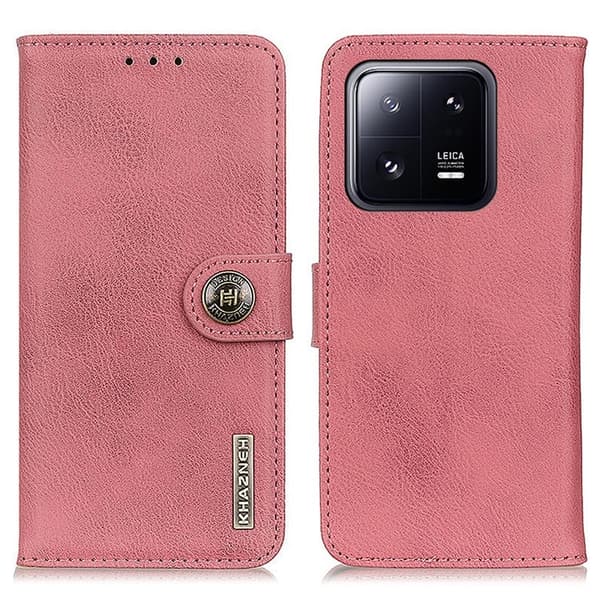 KHAZNEH Xiaomi Mi 11 Ultra Plånboksfodral Cowhide - Rosa RosaMaterial