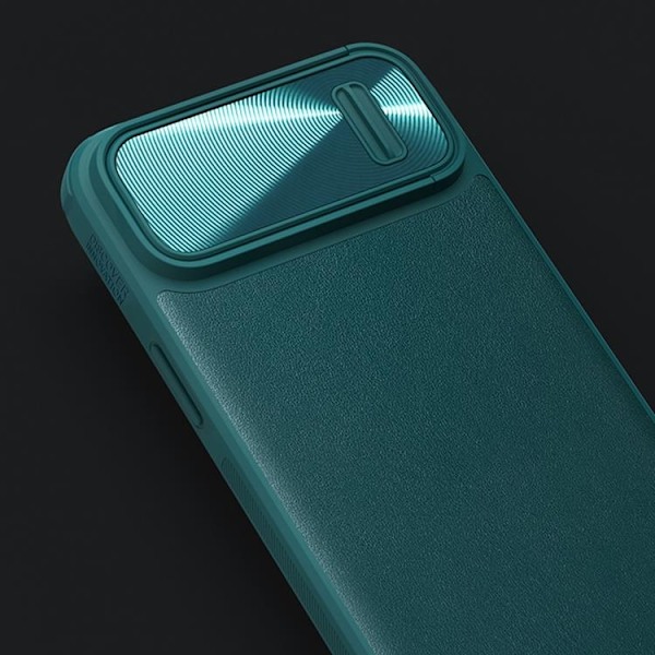 Nillkin iPhone 14 Pro Max Skal CamShield Läder S - Grön