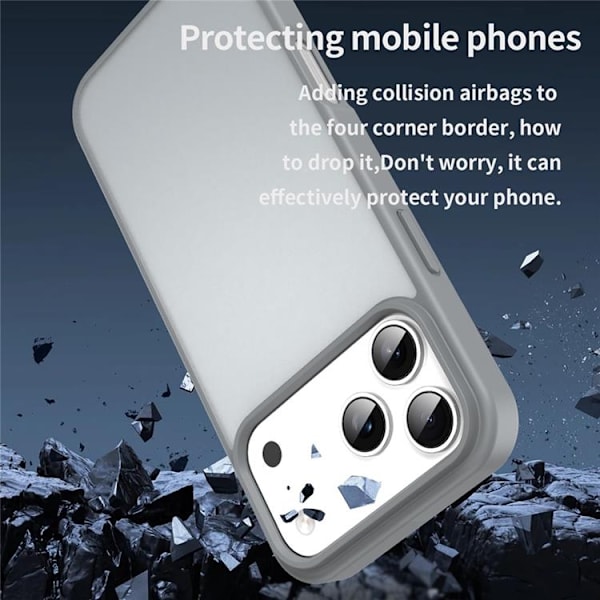 Mobilskal till iPhone 17 Pro Max Skin Touch Matte - Silver Silver