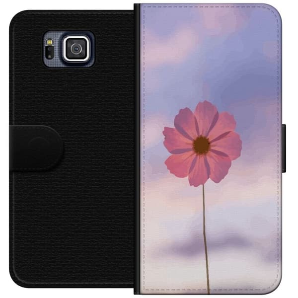 Plånboksfodral till Samsung Galaxy Alpha med Rosa blomma