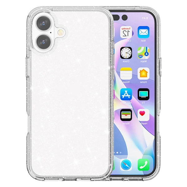 Mobilskal till iPhone 17 Glittrande Puderglitter - Vit Vit