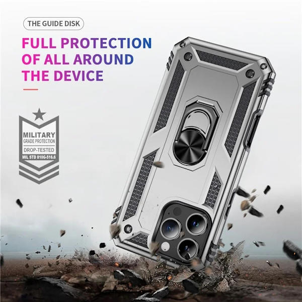 Mobilskal till iPhone 16 Pro med Kickstand - Silver Silver