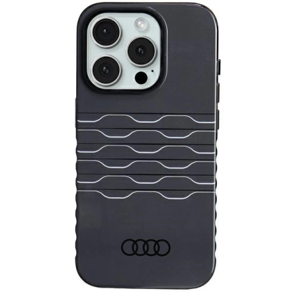 Audi iPhone 15 Pro Mobilcover Magsafe IML - Sort