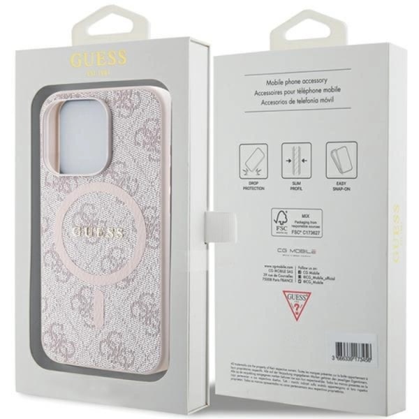 Guess iPhone 13/13 Pro matkapuhelimen suojakuori Magsafe 4G Collection - vaaleanpunainen