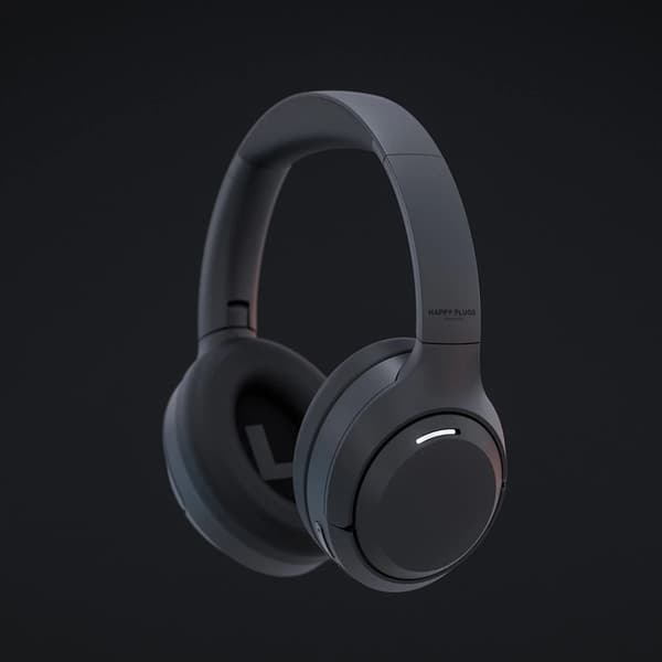 Happy Plugs Over-Ear Trådløse Øretelefoner Play Lite - Sort Black