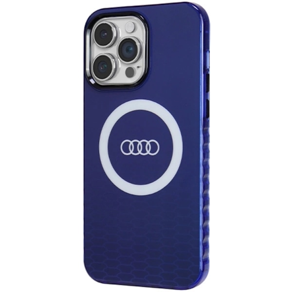 Audi iPhone 14 Pro Max Mobilskal Magsafe IML Big Logo - Blå
