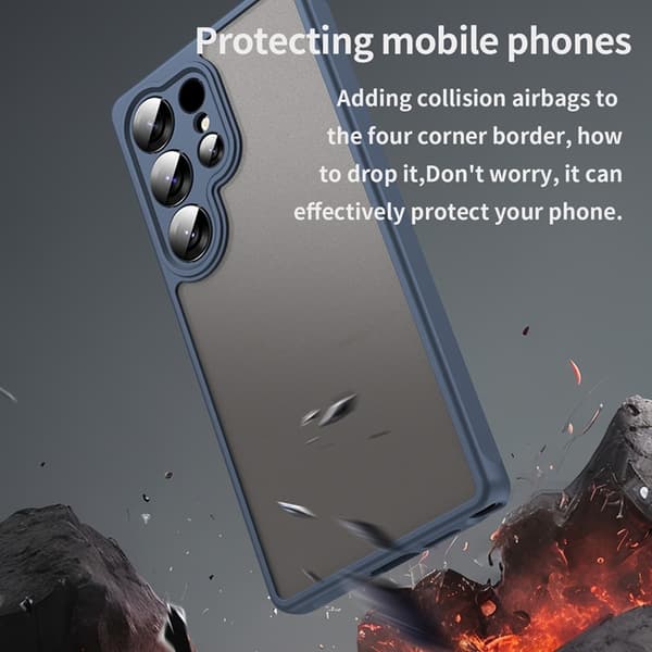 WANLONFENG Mobilskal till Galaxy S25 Ultra FD Series Skin - Blå Blå