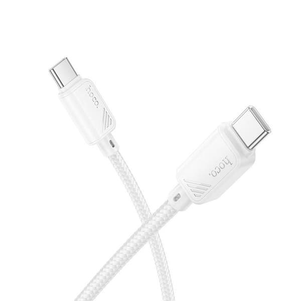 HOCO USB-C till USB-C Kabel 3A 60W X113 1 m - Vit Vit