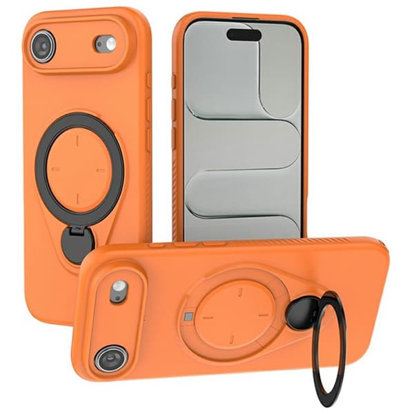 Mobilskal till iPhone Air MagSafe Rotating Kickstand TPU PC - Orange Orange