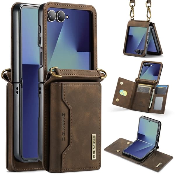 DG.MING Mobilskal till Galaxy Z Flip 7 Detachable M2 - Brun Brun