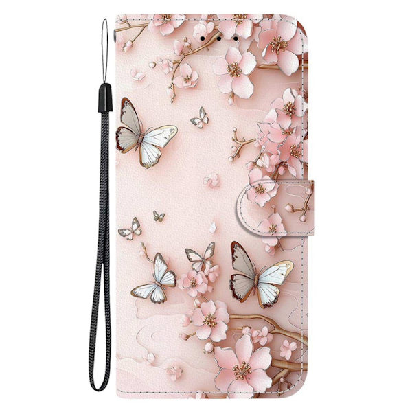 Sony Xperia 1 VII Konstläder Plånboksfodral Pattern Printing - Butterfly Rosa