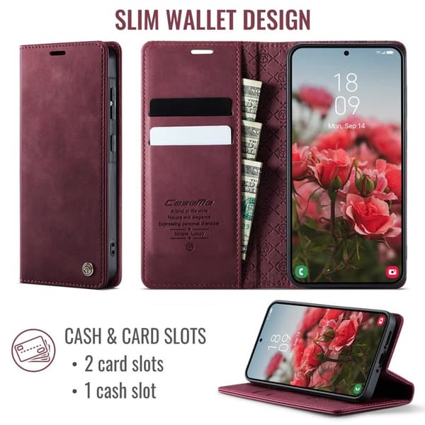 CASEME 033 Mobilskal till Samsung Galaxy A36 5G RFID Blockering Röd