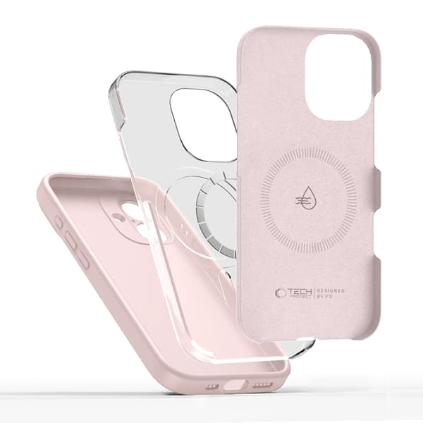 Tech-Protect Mobilskal till iPhone 17 Magsafe Silikon - Pearl Rosa Rosa