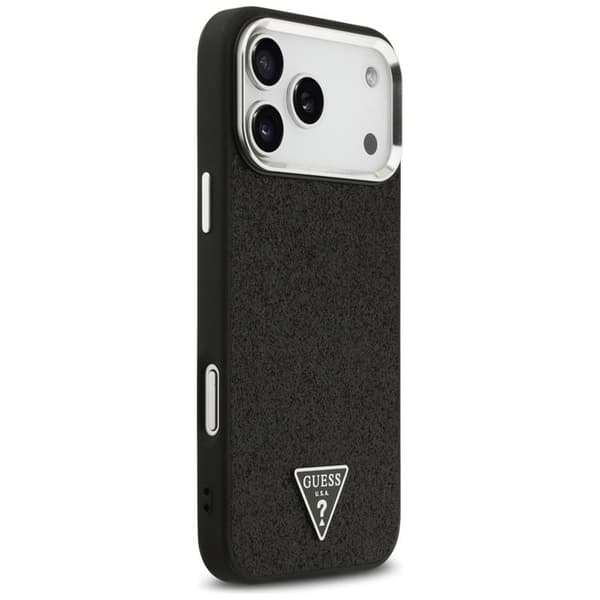 Guess Mobilskal till iPhone 17 Pro Max MagSafe Glitter Triangle Logo - Svart Svart