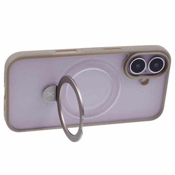 X-LEVEL PITHY STONE II Mobilskal till iPhone 16 Magnetiskt Grå