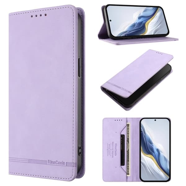 RINACASIS Samsung Galaxy A37 Plånboksfodral Konstläder RFID Skydd - Lila