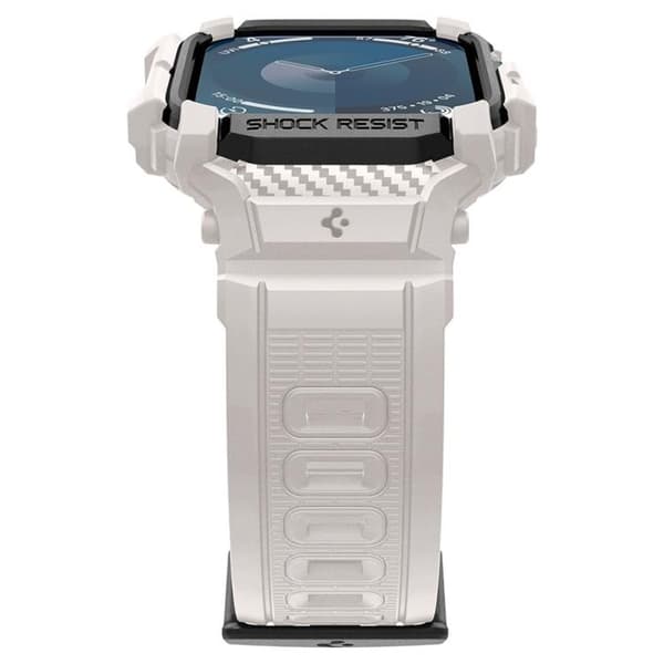Spigen Apple Watch 46 mm serie 10 armbånd Rugged Armor Pro Beige