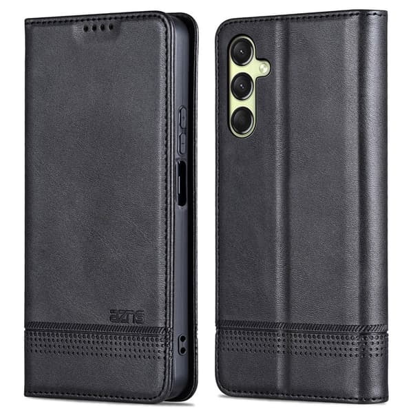 AZNS Samsung Galaxy A16 Plånboksfodral Konstläder - Svart