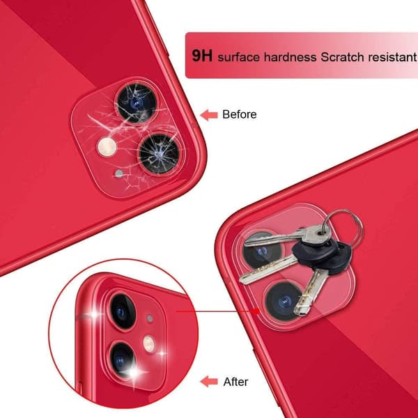 [2-PACK] Kamerans linssi suoja karkaistusta lasista iPhone 11 - Kirkas Transparent