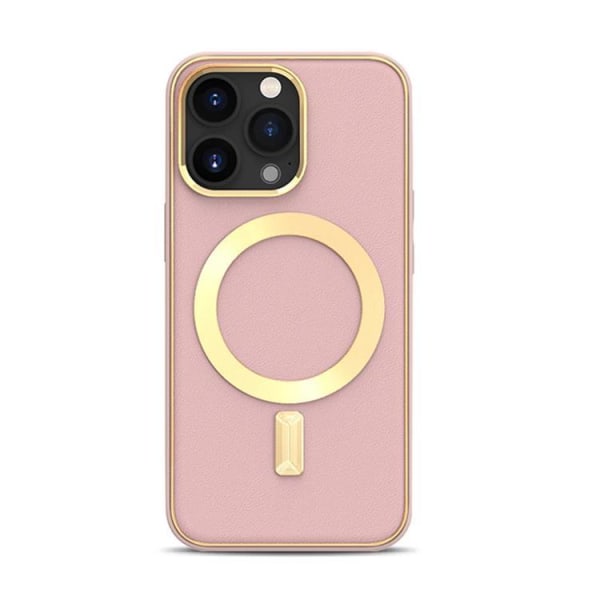 BOOM iPhone 13 Pro Case Magsafe nahka - kirsikkajauhe