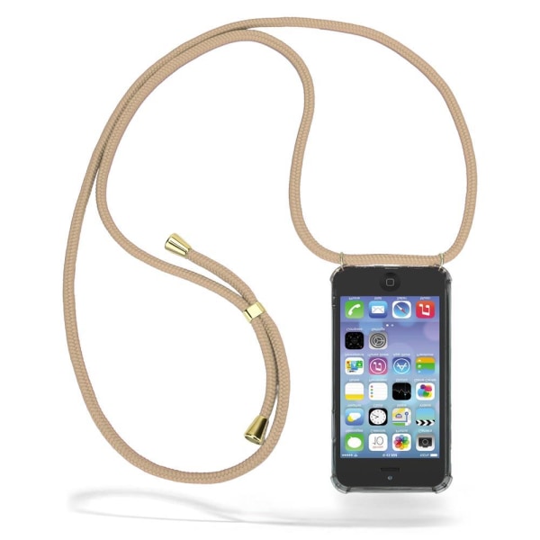 Boom iPhone 5/5S/SE skal med mobilhalsband- Beige Cord