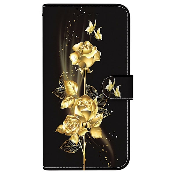 Sony Xperia 1 VII Konstläder Plånboksfodral Pattern Printing - Guld Rosa Guld