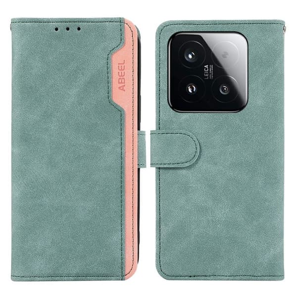 ABEEL Mobilskal till Xiaomi 15T Splicing Konstläder Flip Blå