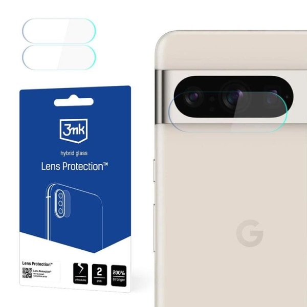3MK Google Pixel 8 Pro kameralinsecover i hærdet glas - klart