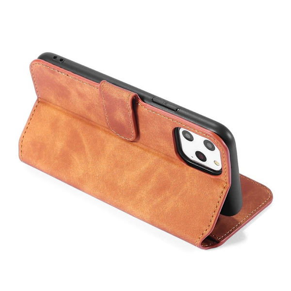 DG.MING Plånboksfodral Konstläder för iPhone 11 Pro - Brun