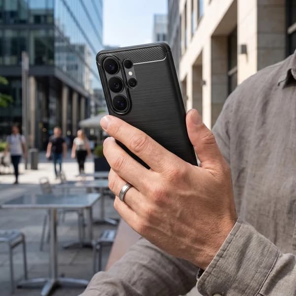 Mobilskal För Galaxy S26 Plus Carbon 2.0 - Svart Svart