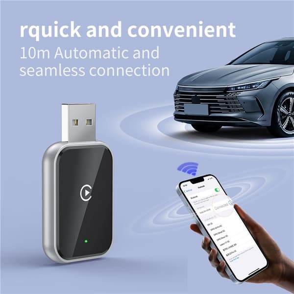CarPlay Konvertera Trådbunden Trådlös Adapter 348 - Vit