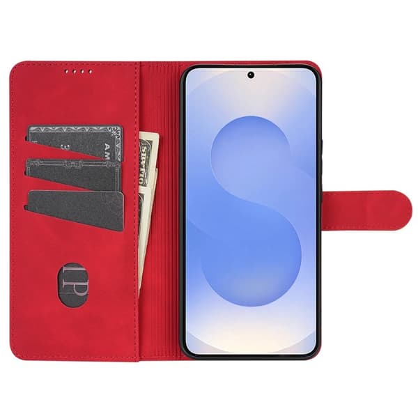 AZNS Samsung Galaxy A17 5G Plånboksfodral Konstläder - Röd