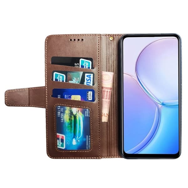 IDEWEI Oppo Find X9 Pro Plånboksfodral Konstläder Ställ - Brun